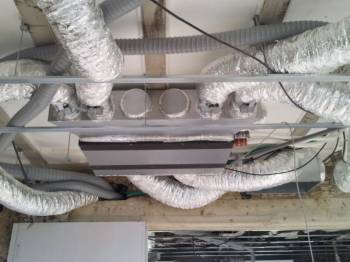 Installation de climatisation gainable mitsubishi electric sur Ensuès la Redonne - chantier en cours